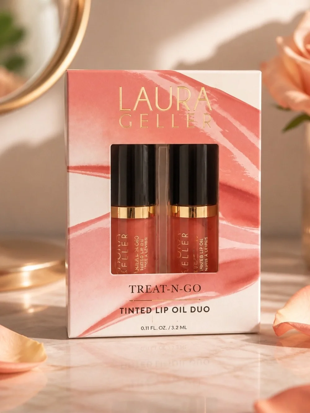 Laura Geller Treat-N-Go Tinted Lip Oil Duo – 2 Piece Set